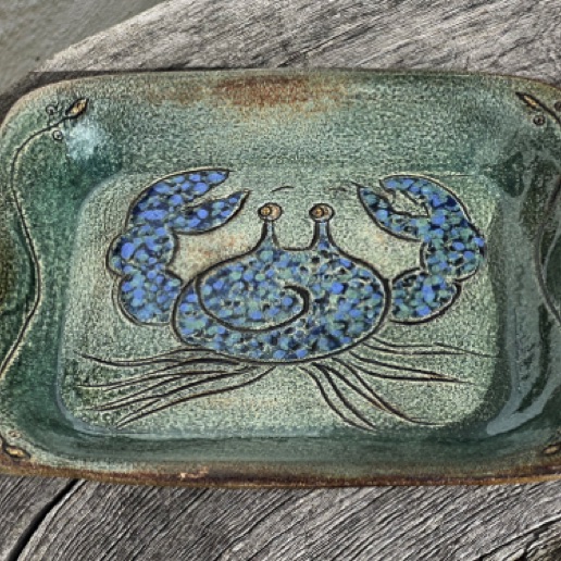 02 Crab Dish 35 X 28cm £70 02 Crab Dish 35 X 28cm £70